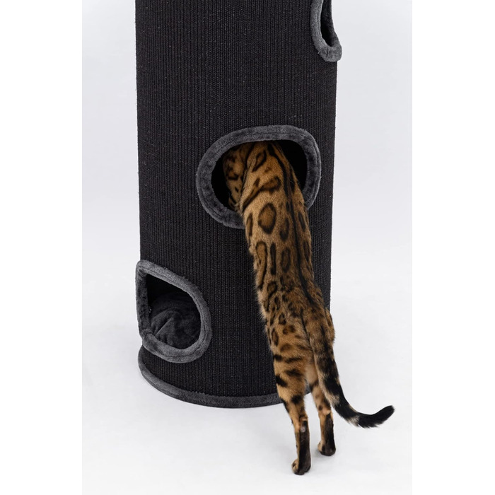 Petrebels Дряпка для котів - дряпка-домик, 110 см, чорна