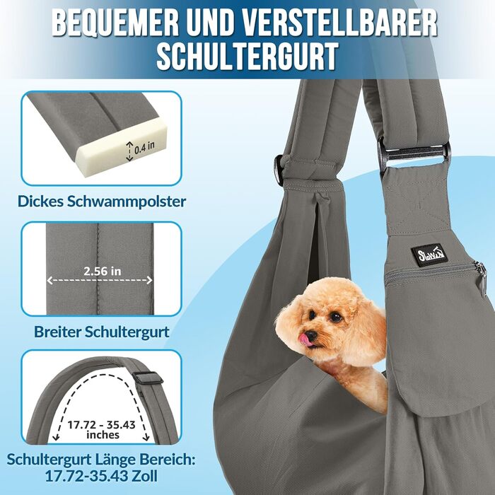 Сумка-переноска для собак SlowTon, сіра, S (для тварин 1,3-3,6 кг)