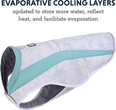 Охолоджувальний жилет для собак RUFFWEAR Swamp Cooler, SPF 50+, захист від сонця, максимальне покриття, отвір для шлейки, для спеки, зелений, розмір M (69-81 см)