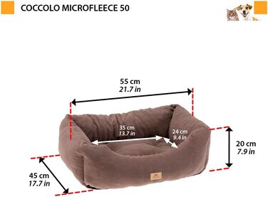 Квітковий лежак для собак та котів Ferplast Coccolo з мікрофлісу, бежевий, SMALL (55 x 45 x 20 см)