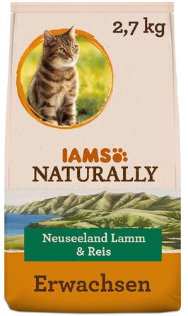 Сухий корм для котів IAMS Naturally з ягням та рисом, 2.7 кг
