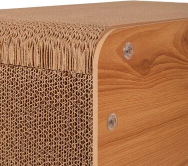 Petsona Кігтеточка для котів з натурального картону - ігровий майданчик, килимок, іграшка для самостійних розваг, 45x38x24,5 см