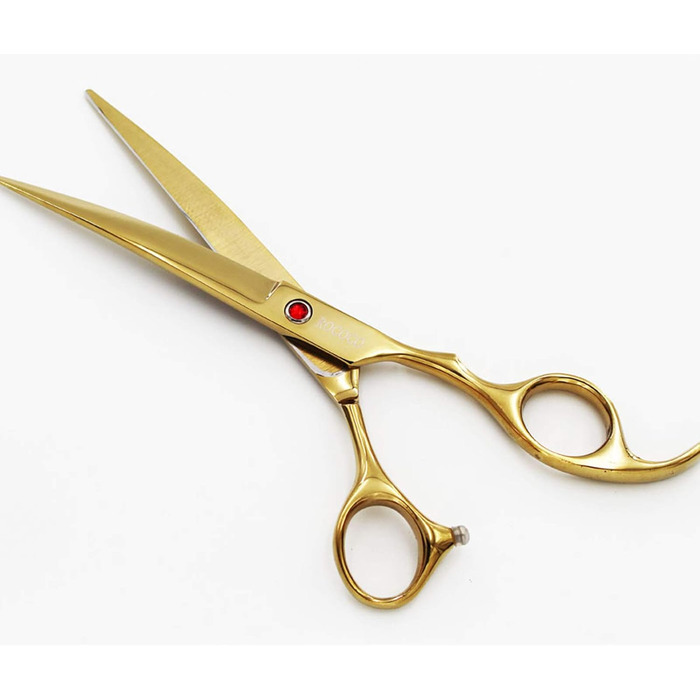 Набір професійних ножиць для грумінгу собак 6CR Edelstahl, набір для догляду за тваринами, ножиці для собак та котів (жовтий)