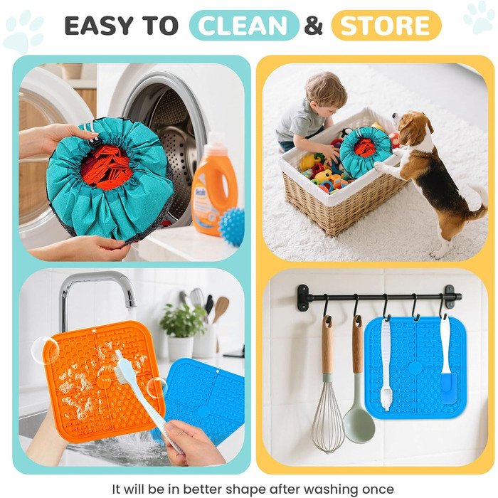 Нюхальна килимок для собак великих порід та силіконовий килимок для ласощів, інтерактивна іграшка-головоломка, щоб собака був зайнятий, розвиваюча нюхальна килимок для повільного годування. В комплекті: 1 великий (76,2 x 45,7 см) + 1 маленький (20,3 x 20,