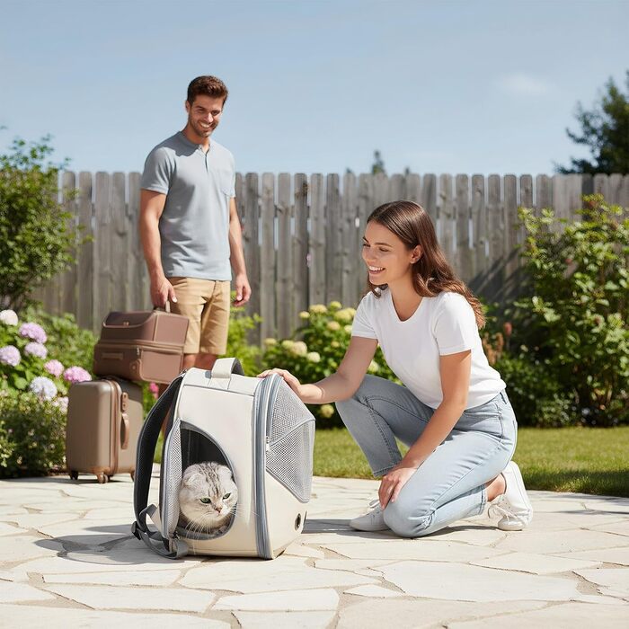 Транспортна сумка для собак сірого кольору, з регульованими ремінцями – ідеальна для подорожей, прогулянок, авто та громадського транспорту