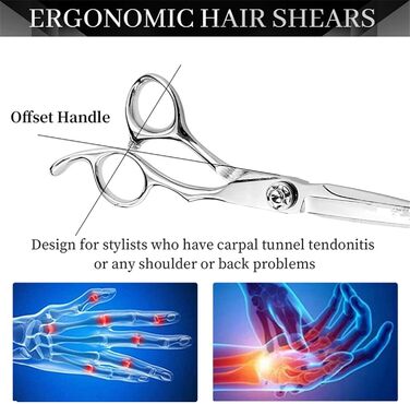 Набір професійних ножиць для грумінгу собак 6 дюймів: прямі та розріджуючі ножиці з нержавіючої сталі 440