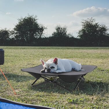 Крісло-ліжко для собак та котів 68x68x21 см, складне, підняте, з дихаючого поліестеру, для дому та саду