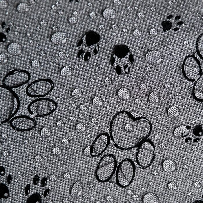 Ліжко для собак - м'яке ліжко-корзина для собак, котів, маленьких, середніх та великих собак - 63x48 см, графіт з лапами