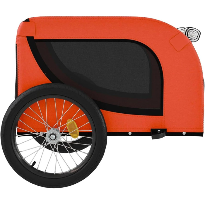 SECOLI Причіп для собак, візок для собак, буги для собак з відбивачем. Причіп для велосипеда для собак до 45 кг, оранжевий, 136 x 69 x 73.5 см