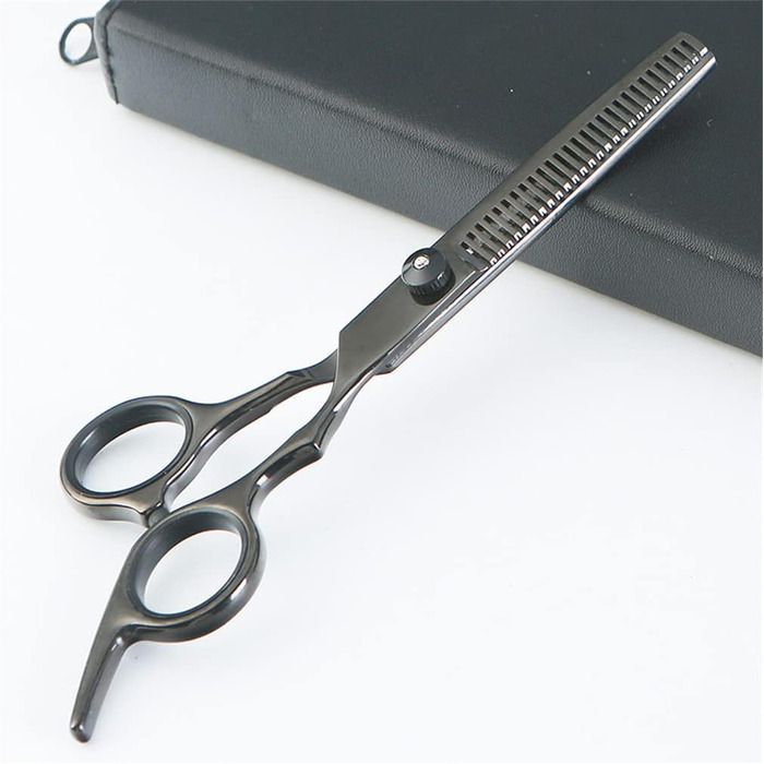Набір ножиць для грумінгу собак 6.7 дюймів, для тіла, лап та обличчя, з безпечними закругленими кінчиками, чорний