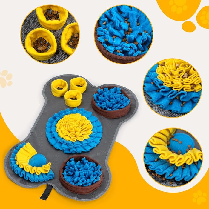 Schnüffelmatte для собак Barpor 38x58 см: інтелектуальна іграшка, килимок-шлепак для тварин, інтерактивна іграшка для собак, неслизька, міцна та придатна для прання