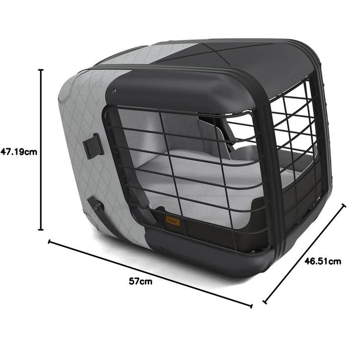 Автопереноска для собак 4pets Caree, сірий колір