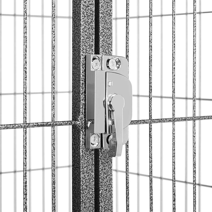 Yaheetech клітка для дрібних тварин, металевий вольєр для гризунів, кроликів, з 4 колесами, 2 знімні платформи та сходи, білий