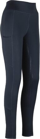 Лазура - Рідлегінги для жінок та дівчаток Emilia | Повний силіконовий покрив | Рідлегінги з 2 бічними кишенями для телефону | Рідлегінги в п'яти кольорах | Розміри 116-176 та 34-46 (128, Asphalt)