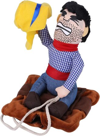 Костюм для собак Filfeel, кумедний костюм на Хелловін, ковбойська куртка для собак маленьких, середніх та великих розмірів (L-Riding) S, M, L, XL, однотонний