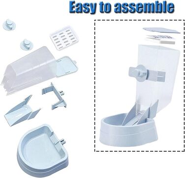 Миска для води для кроликів, свиней, хом'яків, шиншил, єнотів, дрібних тварин, 482 мл (Рожева, харчовий пластик)