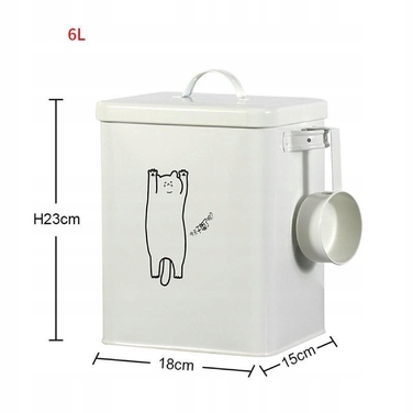 Герметичний контейнер для зберігання сухого корму для котів та круп, універсальний органайзер для продуктів