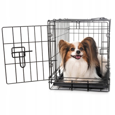 Складана металева клітка-вольєр для малих собак, котів та кроликів, 50 x 35 x 42 см