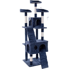 Кігтетопка ESTEXO для котів 170 см XXL, ігровий комплекс, кріпильний модуль, меблі для котів, темно-сірий