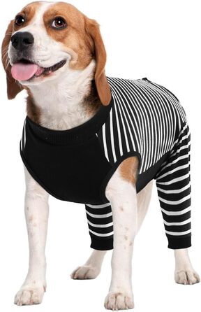 Комбінезон для собак Kuoser після операції на задніх лапах, чорний, розмір L (Back:40cm)