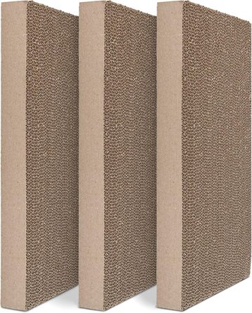 Набір з 3-х картонних когтеточок для котів Navaris - 43 x 24 x 4 см