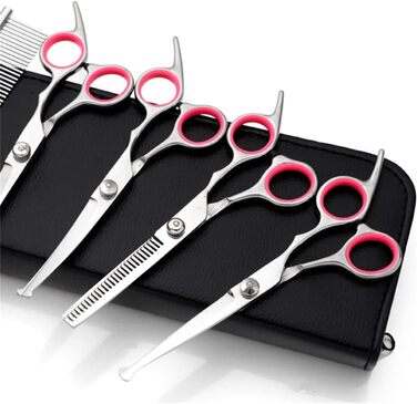 Набір професійних ножиць для грумінгу собак і котів, нержавіюча сталь, безпечні, гострі, довговічні, блакитні