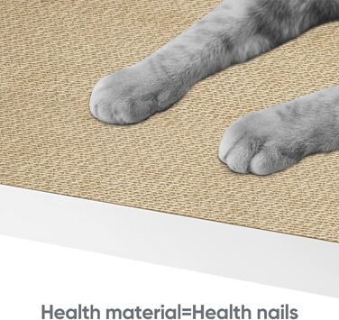 Furjoy Котячий Драпак Вертикальний 2-в-1, Драпак-Килимок, Лаунж, з Котячою М'ятою та Дзвіночком (50 x 24 x 20 см, 37 x 24 x 15 см)