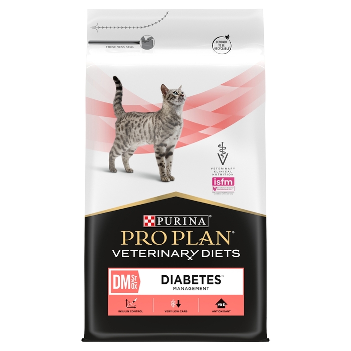 Сухий корм PURINA PRO PLAN Veterinary Diets Feline DM ST/OX для котів з діабетом, 5 кг