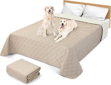 Водонепроникний килимок для собак GYURO - двосторонній, м'який, 97x190 см та 208x208 см (Хакі)