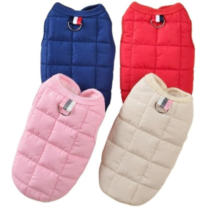 Зимовий теплий одяг для собак: тепла куртка, вітронепроникний жилет для чихуахуа та французького бульдога (рожевий, S)