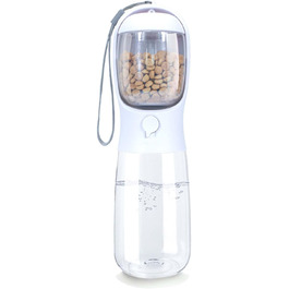 Водяна пляшка для тварин на вулицю 540 мл з контейнером для корму, 2-в-1, для собак, котів, кроликів, цуценят та інших тварин