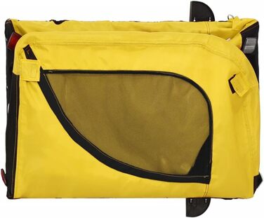 Причіп для тварин до велосипеда, жовто-чорний, Gartenmöbel, 125 x 63 x 66 см