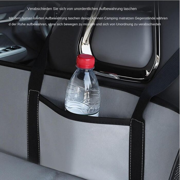 Розширювач для заднього сидіння автомобіля, 42 x 128 см, не надувний, розкладний, для багажника (сірий)