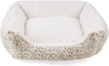 М'яке ліжко для собак Roypet з антиковзким покриттям, для цуценят, собак та котів, прямокутне, з матрацом, колір кремовий, розмір L