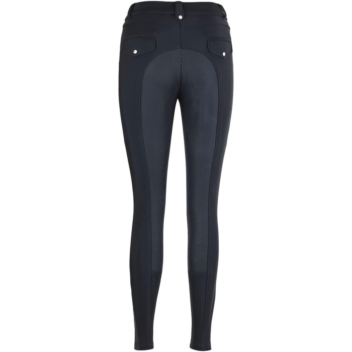 Лазура - жіночі зимові штани для верхової їзди Татьяна | Повний силіконовий наповнювач | Штани для верхової їзди з 2 бічними кишенями для телефону | Чорні або темно-сині штани для верхової їзди з повним наповнювачем | Верхова одяг розмір 34-46 42 Чорний