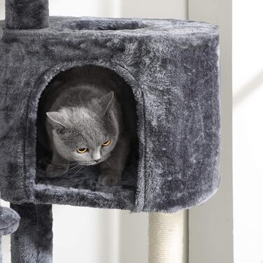 Feandrea Когтеточка для котів, драпак до стелі 2,4-2,6 м, сірий, PCT110G01