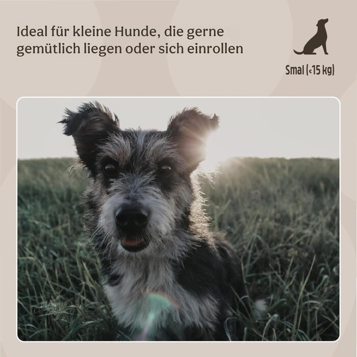 Крісло-гніздишко для собак Rosewood Kuschelbett, м'яке, сіре/кремове, 40x40x48 см