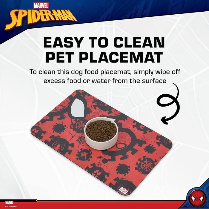 Підставка для годування собак Marvel Comics Spiderman: неслизька основа, силікон, захист від протікання