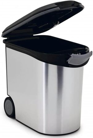 Контейнер для корму Curver 12 кг, 35 л, чорний/сріблястий, 49,3x27,8x42,5 см
