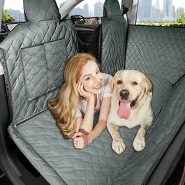 Чохол на автосидіння для собак BEERTE, сумісний з Nissan Rogue 2021-2025, з штучної шкіри, водонепроникний, стійкий до подряпин, для заднього сидіння, з сітчастим вікном