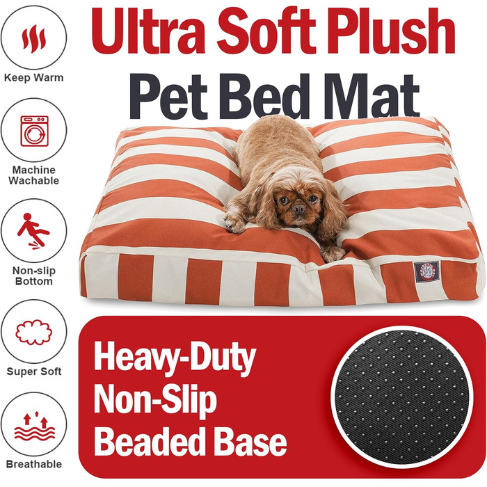 Велике лежак для собак Majestic Pet прямокутний, XL, салатовий. Знімний, зручний, неслизький, для дому