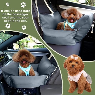 Автокрісло для тварин Booster: 2 шт. для собак та котів середніх та великих порід. З безпечними ременями та кишенями.