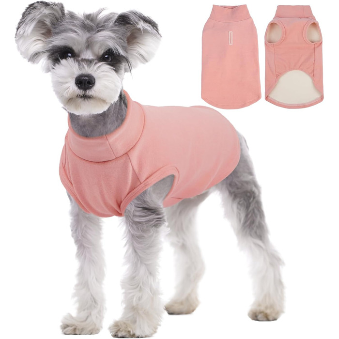 Теплий пуховик для собак Kuoser, флісова жилетка для собак східного типу, для середніх собак (M, Рожевий)