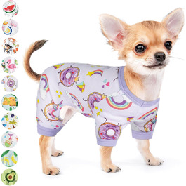 Піжама для собак - літня, для дрібних порід (Чихуахуа, Йоркширський тер'єр), унісекс, м'яка, еластична, для котів та собак
