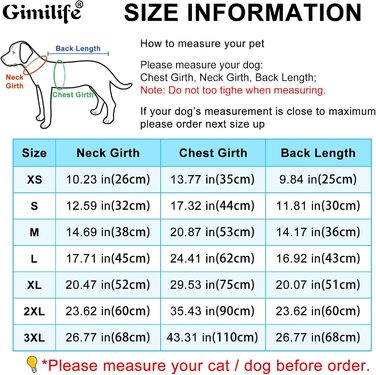 Костюм для домашніх тварин Gimilife: теплий халат-піжама для собак та котів, S (вага 3-7 кг, обхват грудей 44 см)