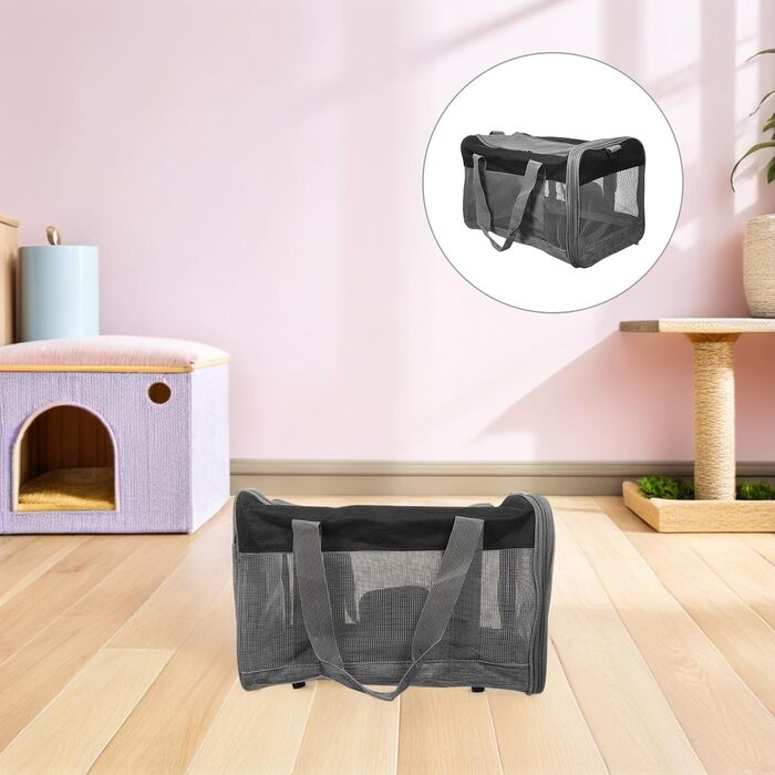 Сумка-переноска для котів та маленьких собак VALICLUD, сітка, дихаюча, складна, легка, з підкладкою та кишенями для подорожей