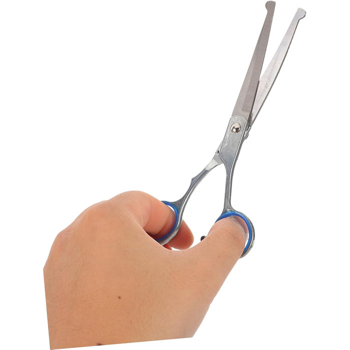 Набір для грумінгу домашніх тварин: ножиці з прямим та вигнутим лезом, довговічна цинкова легатура, ергономічний дизайн для точного стриження собак та котів, у комплекті сумка для зберігання