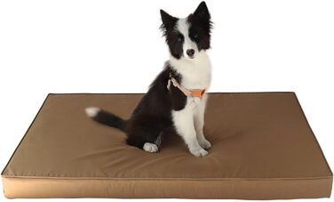 Ортопедичне собаче ліжко з еко-фоамілу (Eory Foa) – 2-шарова конструкція, знімний чохол, коричневий колір, розмір XL