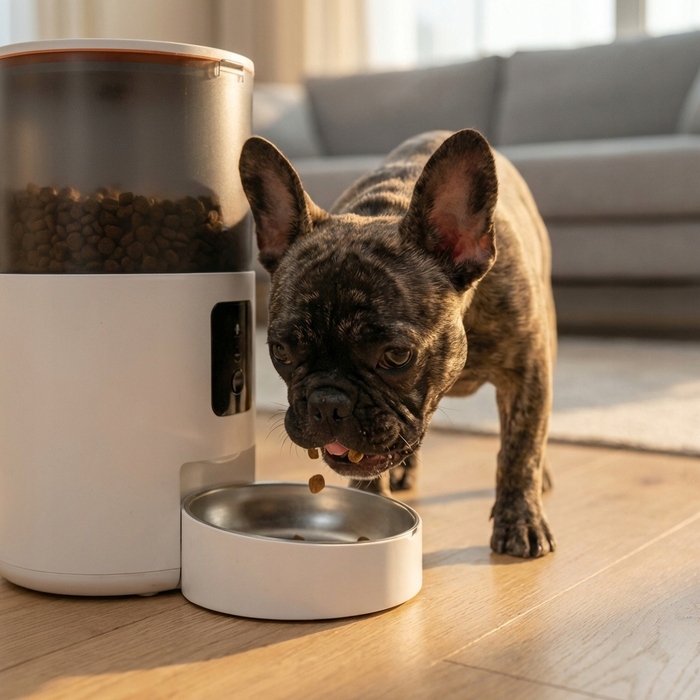 Автоматичний годівник для тварин з WiFi, пластиковий, біло-чорний, 3000 мл, 18.20 см