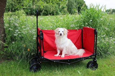 FROSAL Візок для собак Бруно сірий складний | Транспортний візок для собак з легким доступом